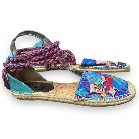 Circus Sam Edelman Lenora Espadrilles Sandals Women's 10 Multicolor Floral Boho - Picture 4 of 16
